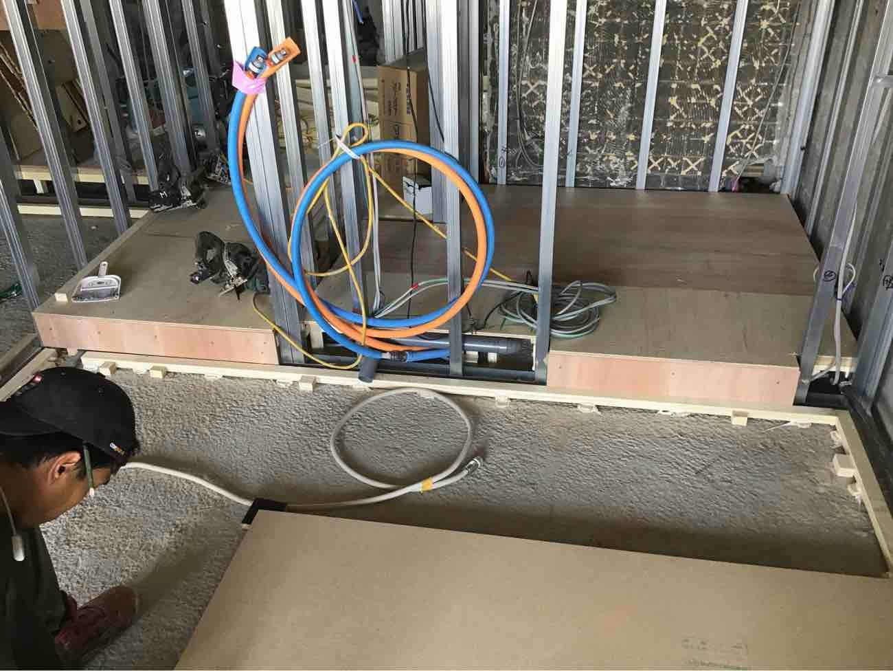 マンション改修　置床工事　乾式二重床（川崎市麻生区）