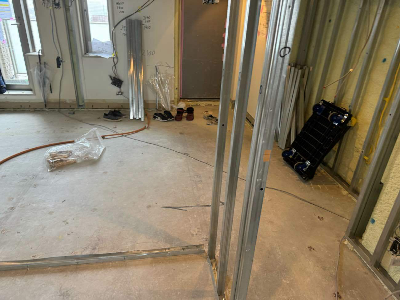 マンション　置床工事　フリーフロアCP（東京都品川区）