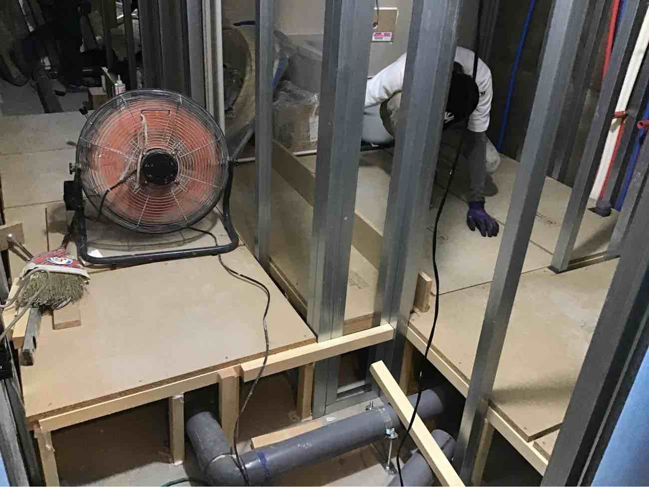 マンション　置床工事　乾式二重床（東京都板橋区）