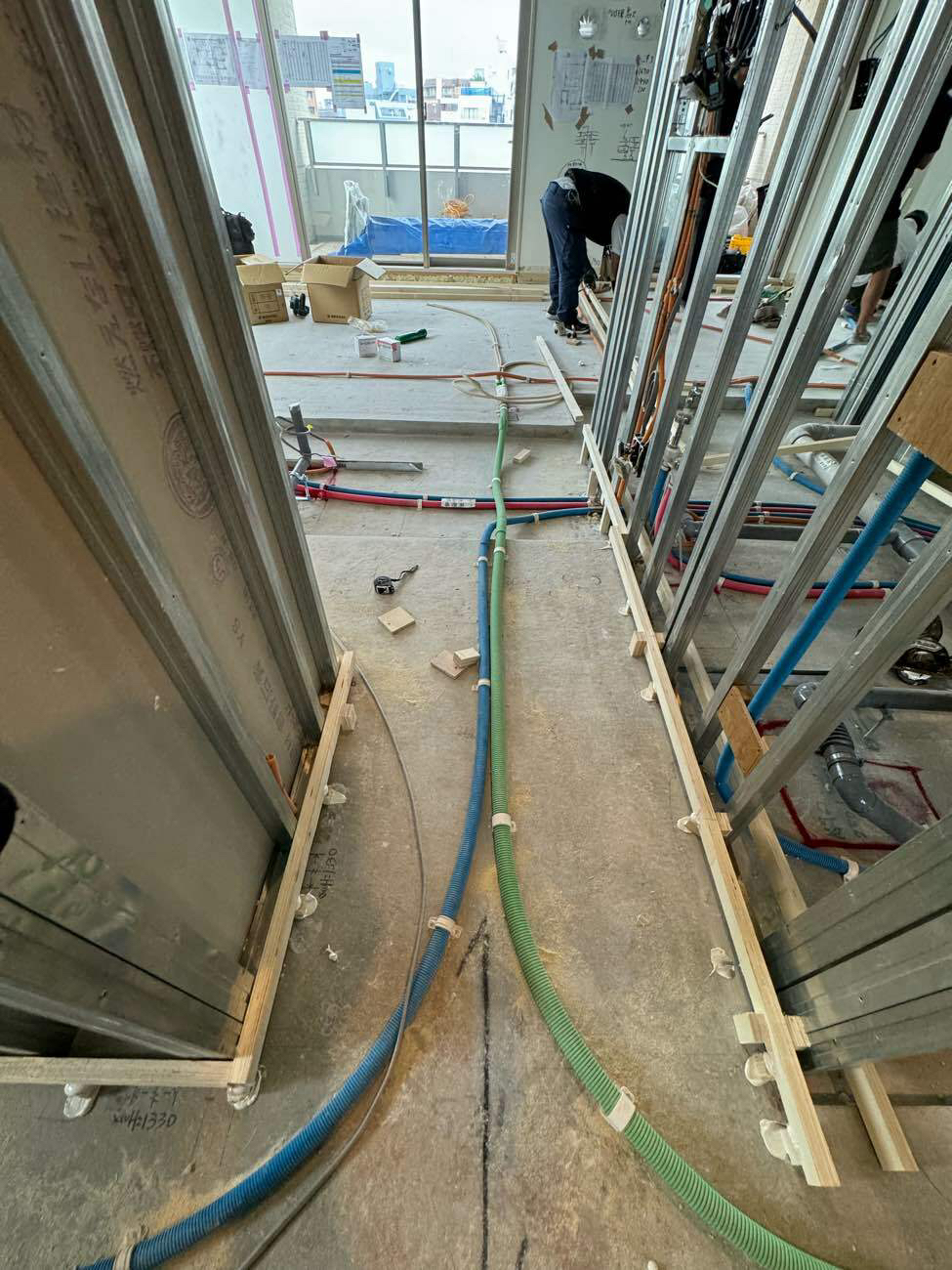 マンション　置床工事　フリーフロアCP（東京都品川区）