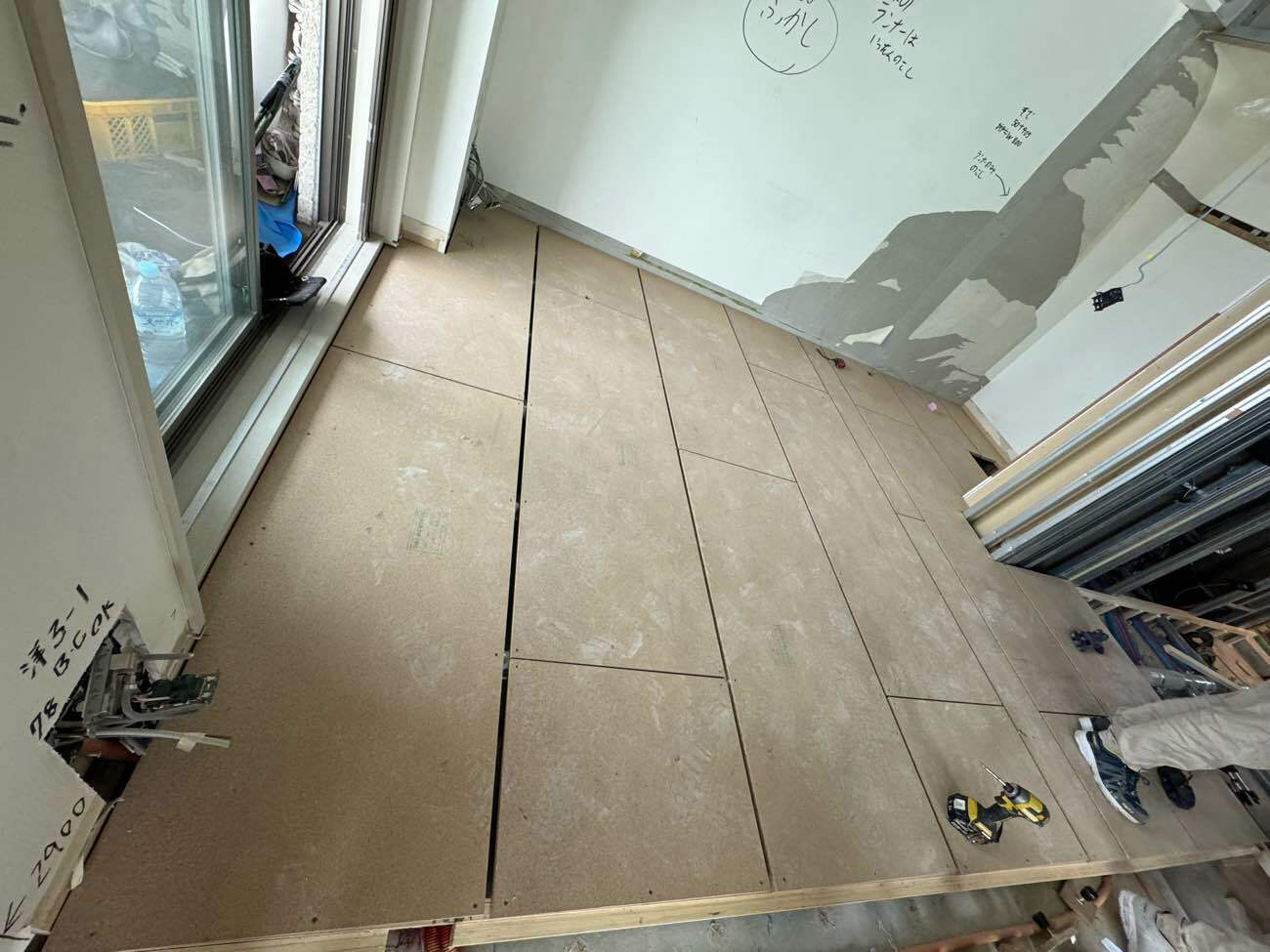 マンション　置床工事　フリーフロアCP（東京都品川区）