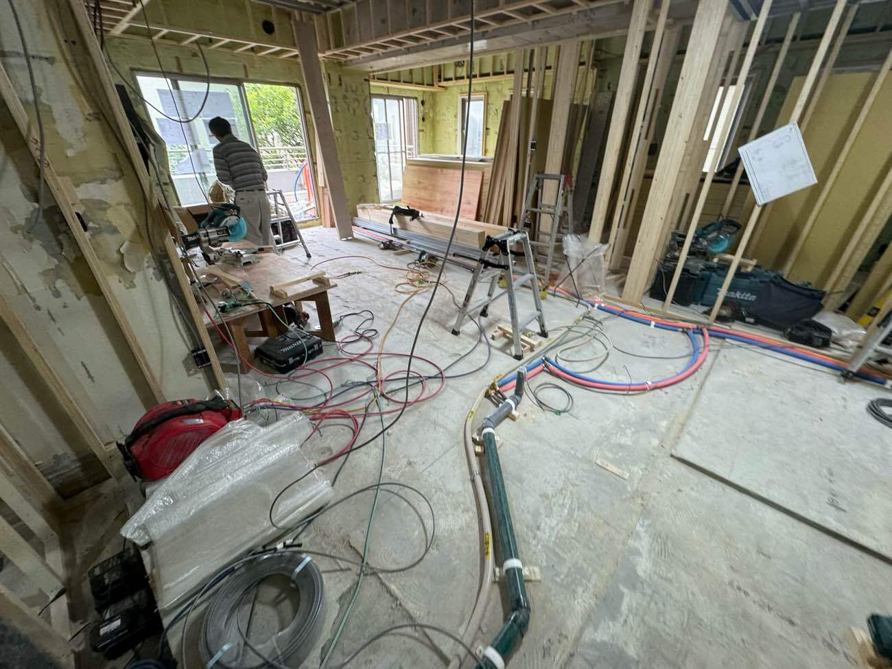 マンション　置床工事　乾式二重床（東京都渋谷区）