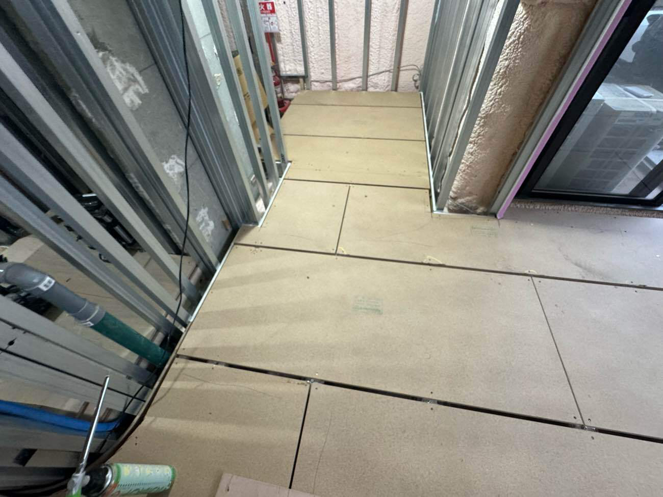 マンション　置床工事　乾式二重床（東京都品川区）