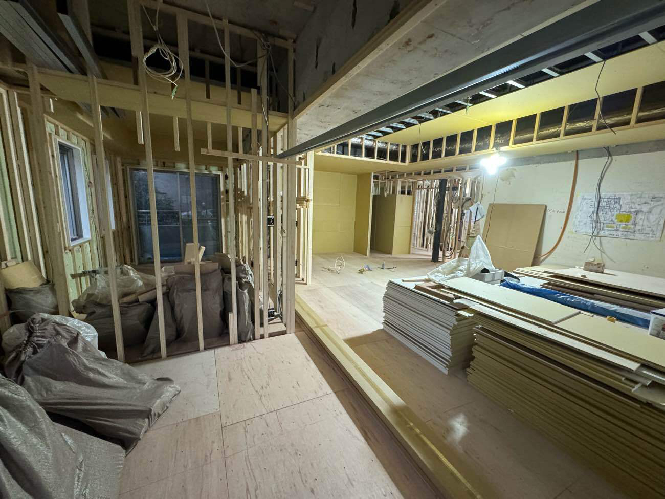 マンション　置床工事　乾式二重床（東京都渋谷区）