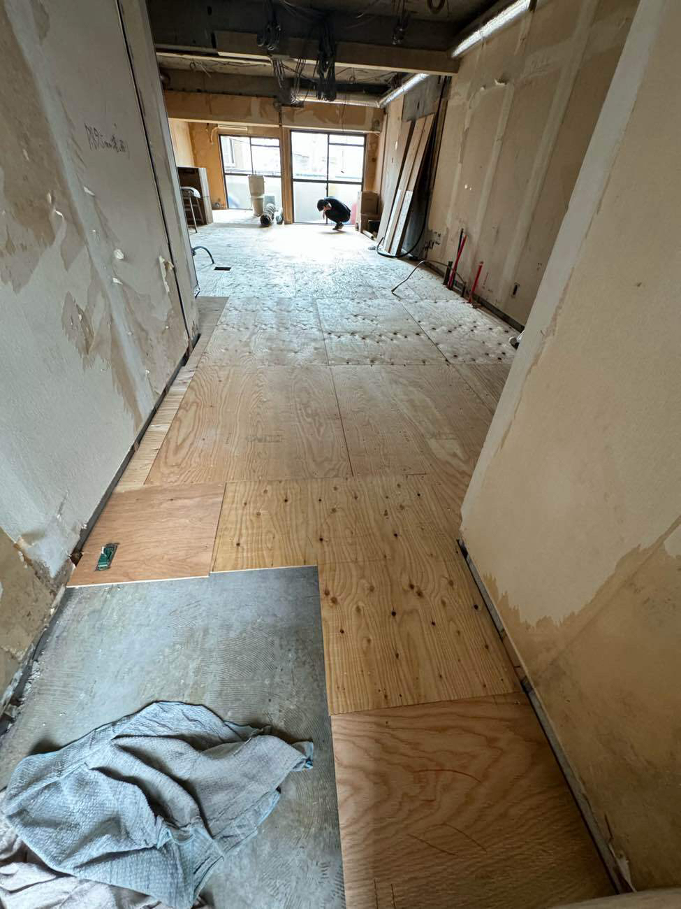マンション改装　置床工事　乾式二重床（東京都目黒区）