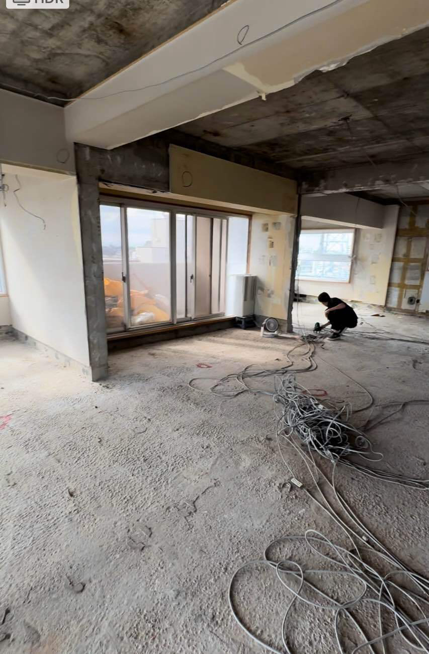 マンション　置床工事　フリーフロアCP（東京都目黒区）