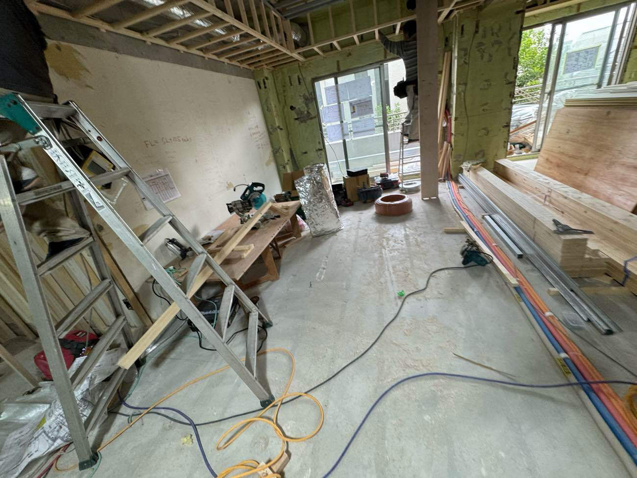 マンション　置床工事　乾式二重床（東京都渋谷区）