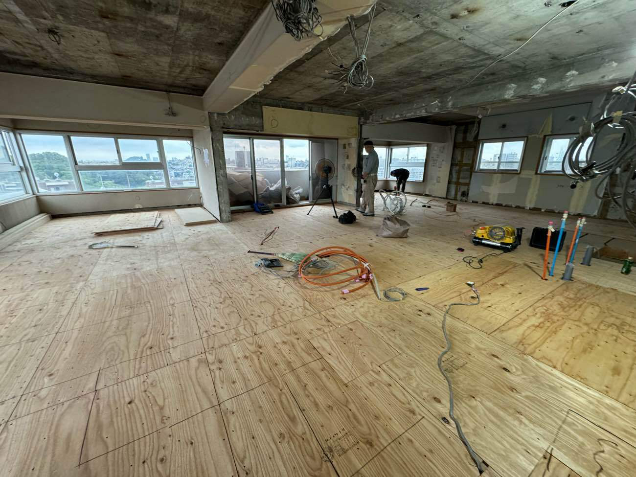 マンション　置床工事　フリーフロアCP（東京都目黒区）