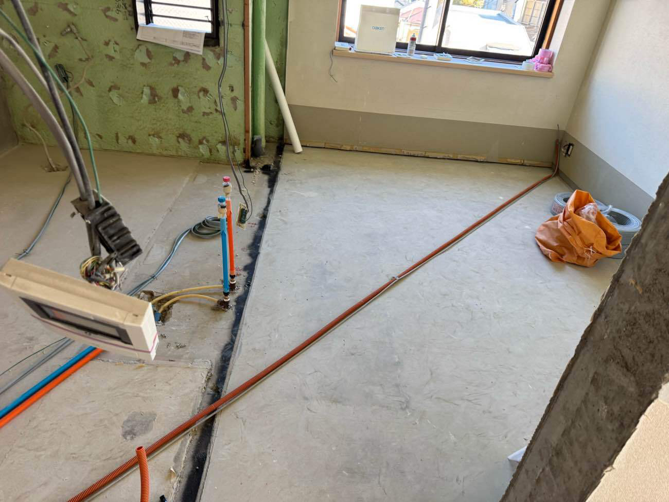 マンション　置床工事　フリーフロアCP（東京都品川区）