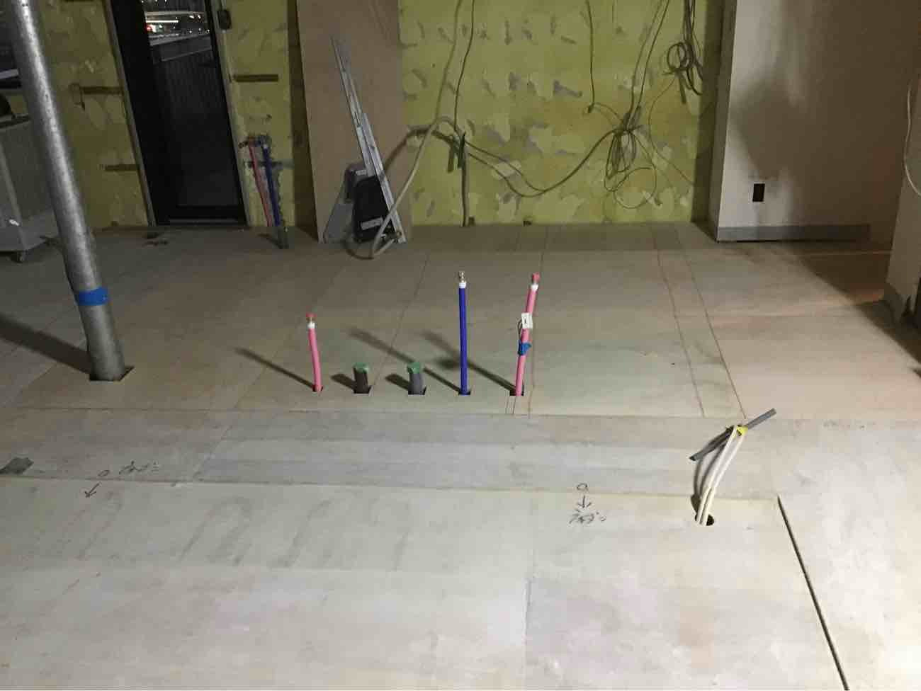 マンション　置床工事　乾式二重床（千葉市美浜区）