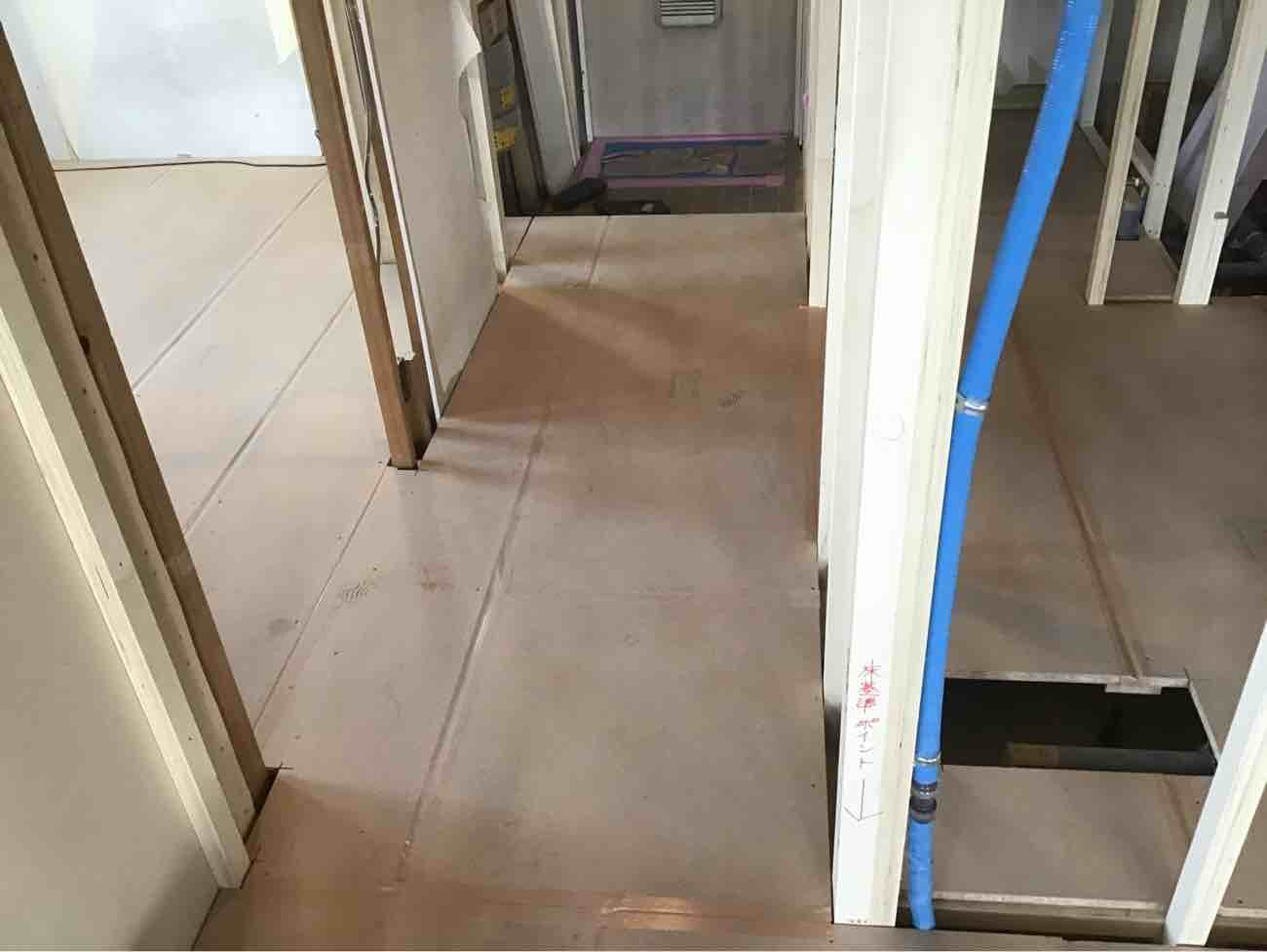 マンション　置床工事　乾式二重床（東京都墨田区）