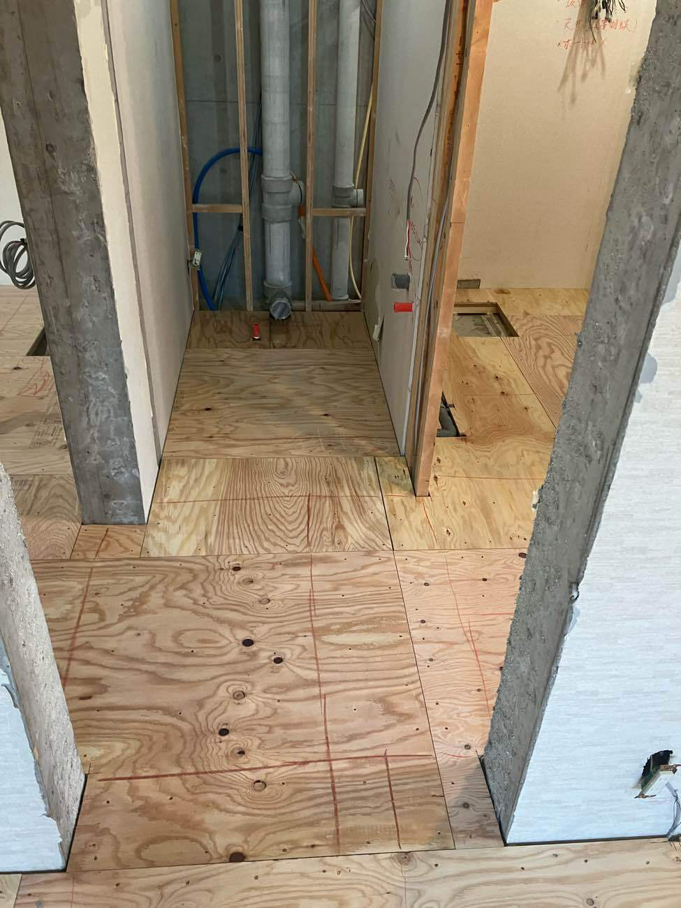 マンション　置床工事　フリーフロアCP（東京都品川区）