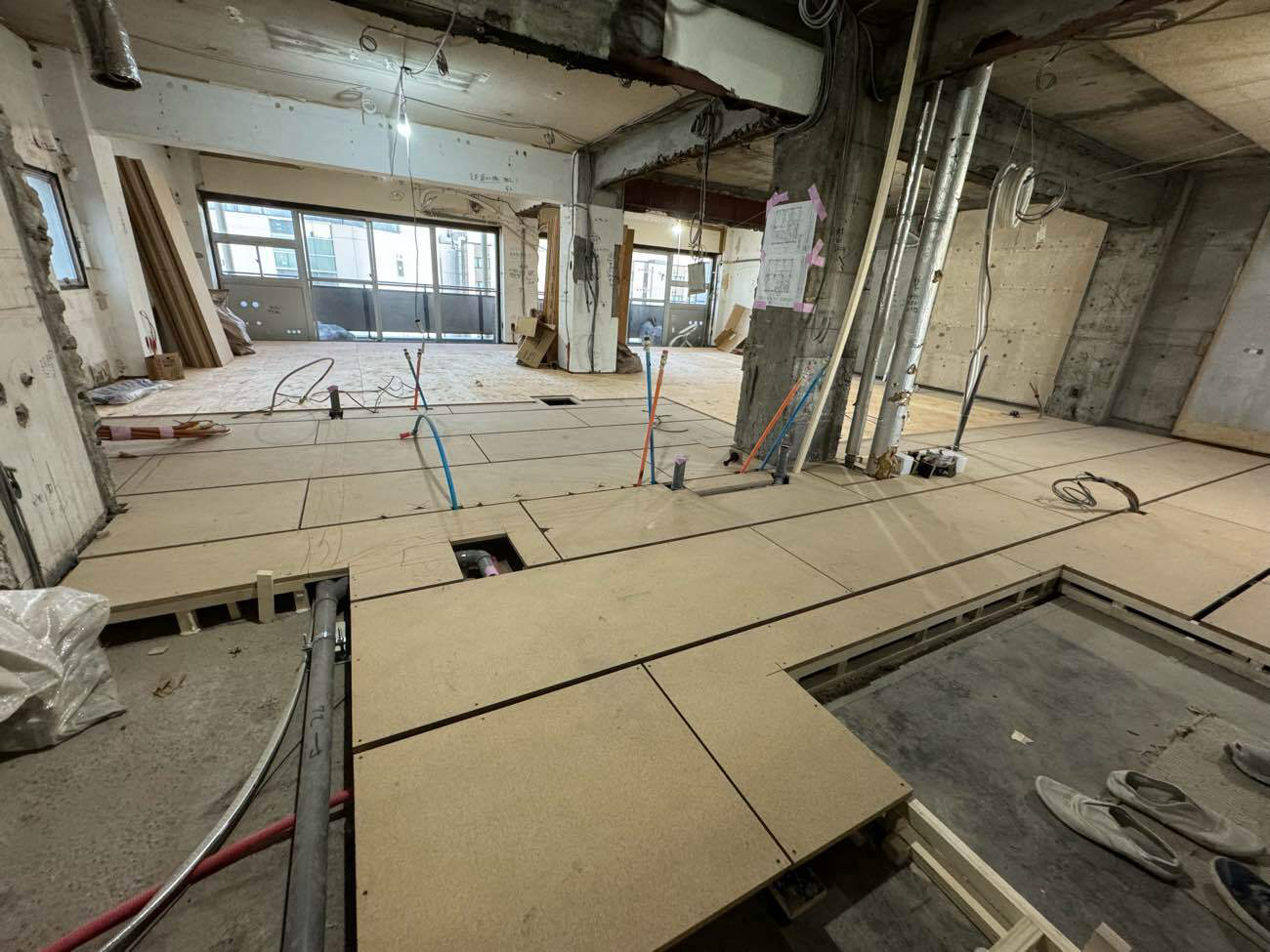 マンション　置床工事　フリーフロアCP（東京都港区）