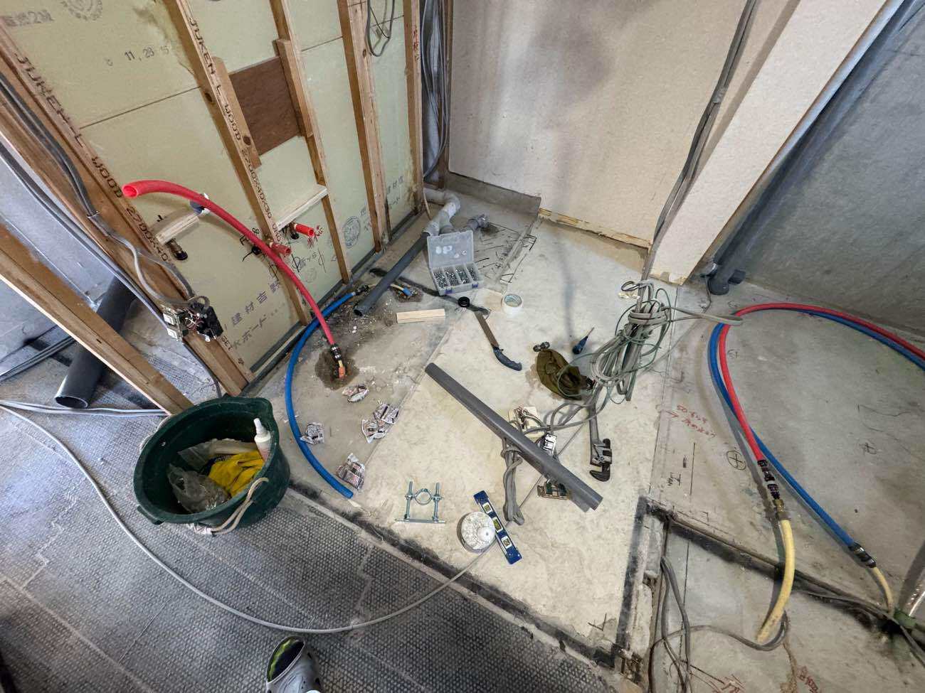 マンション　置床工事　フリーフロアCP（東京都品川区）