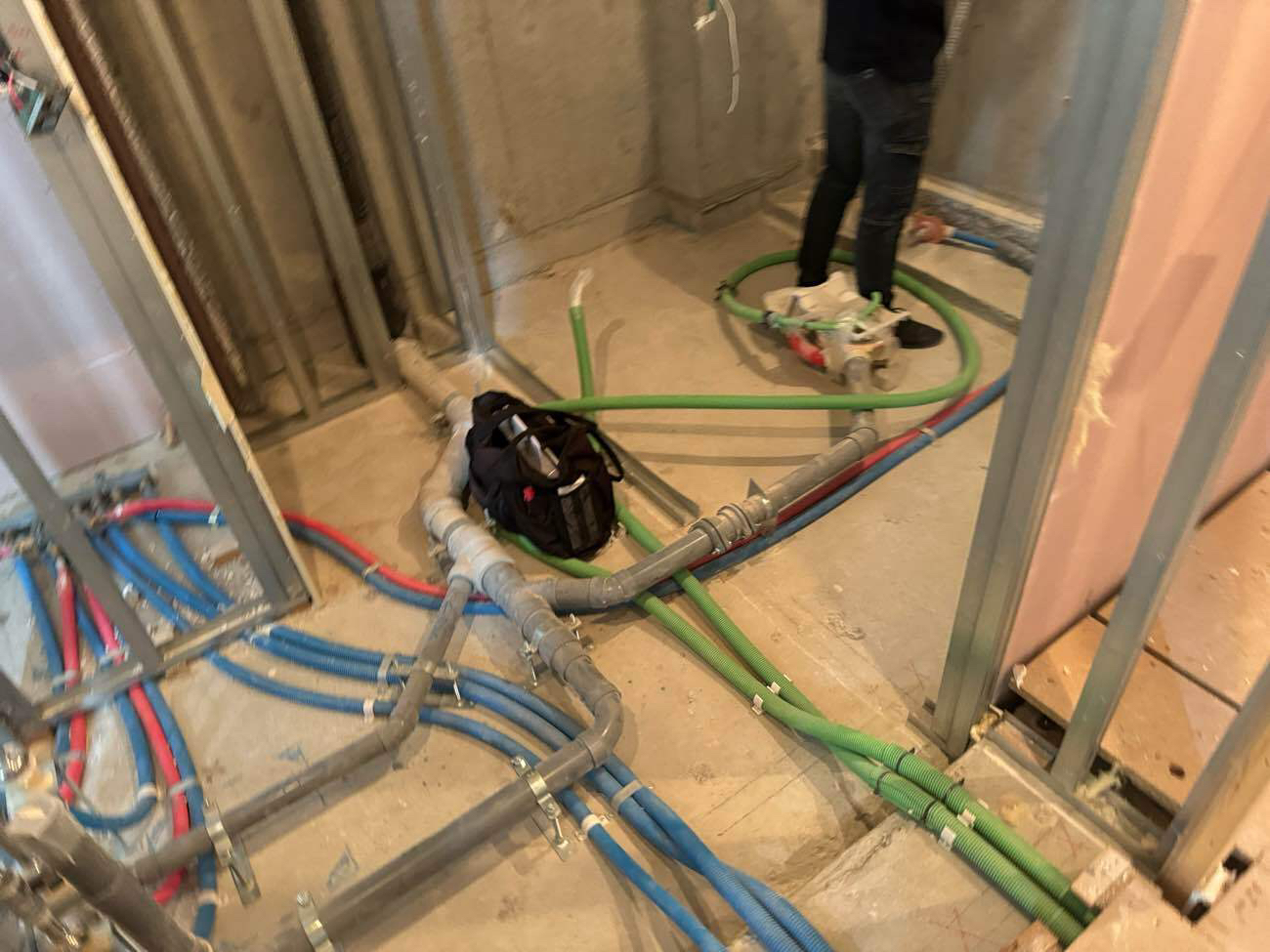 マンション　１日置床工事　フリーフロアCP（東京都渋谷区）