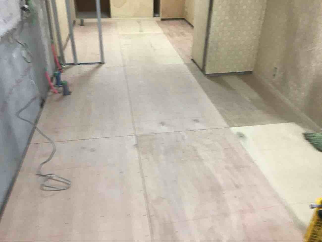 マンション　１日置床工事　乾式二重床（東京都渋谷区）