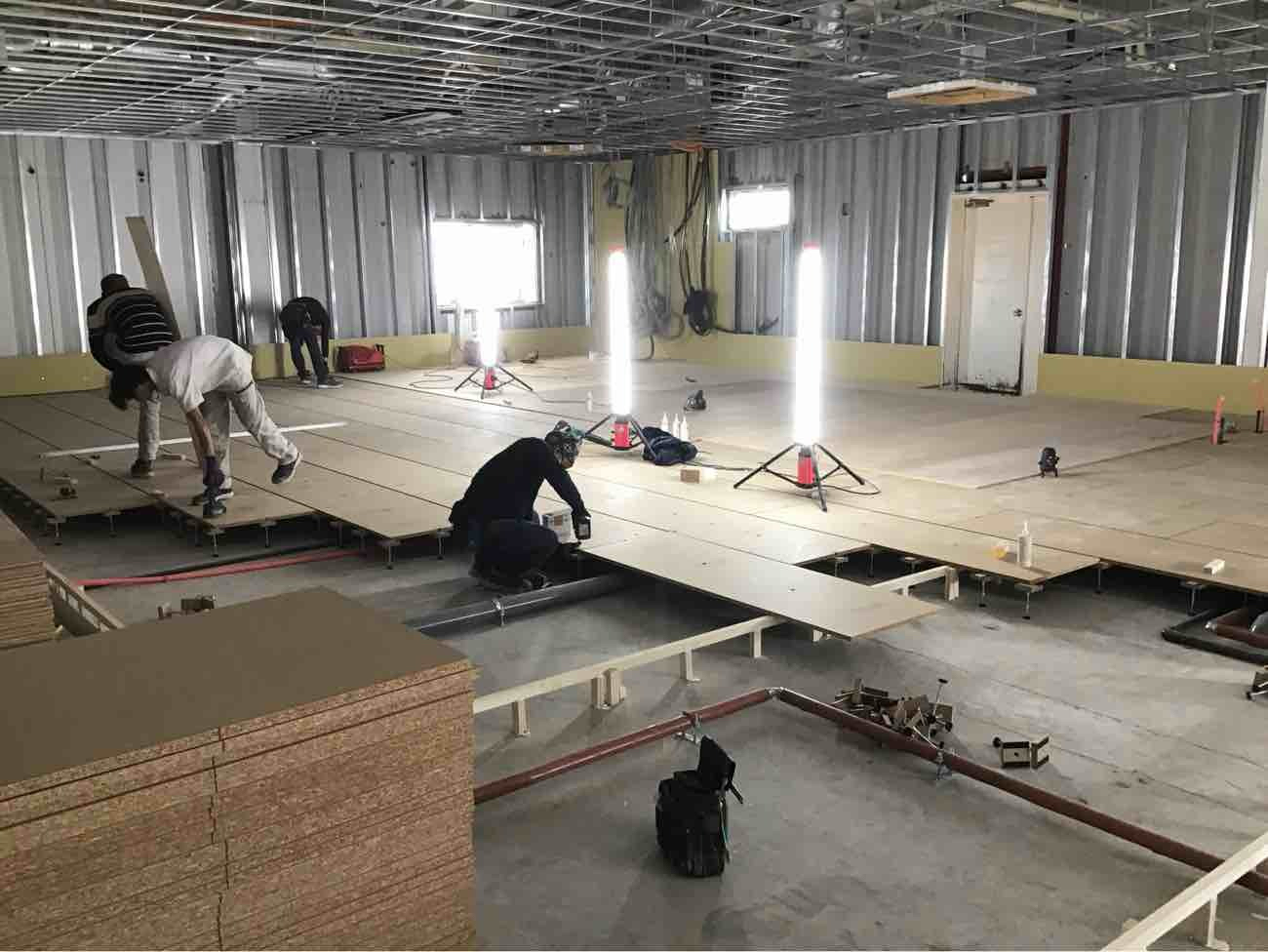 動物病院　置床工事　乾式二重床（埼玉県狭山市）