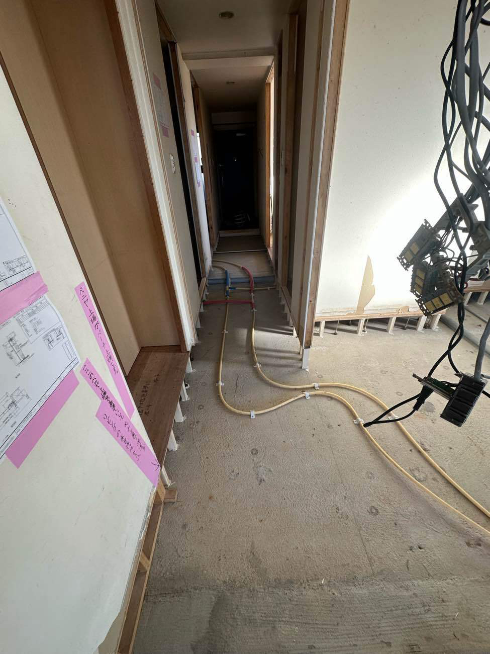 マンション　1日置床工事　乾式二重床（東京都足立区）