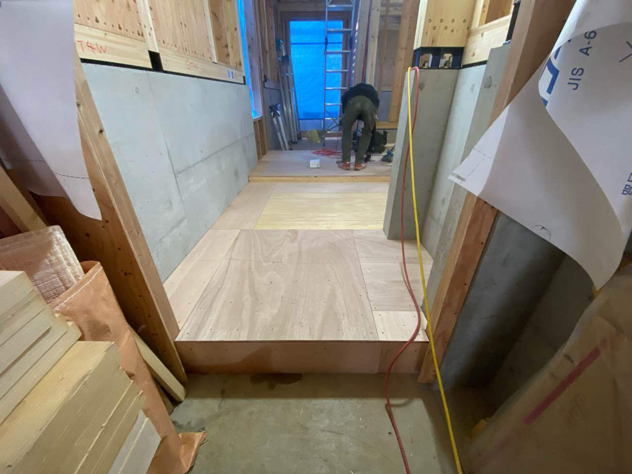 戸建住宅　置床工事　乾式二重床（東京都渋谷区）