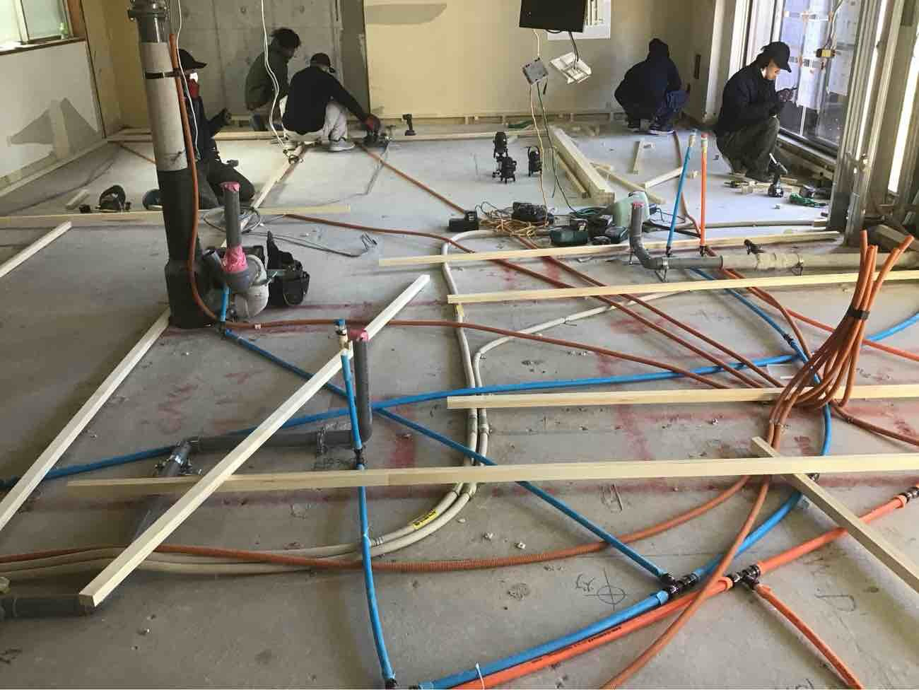 マンション　置床工事　フリーフロアＣＰ（東京都渋谷区）