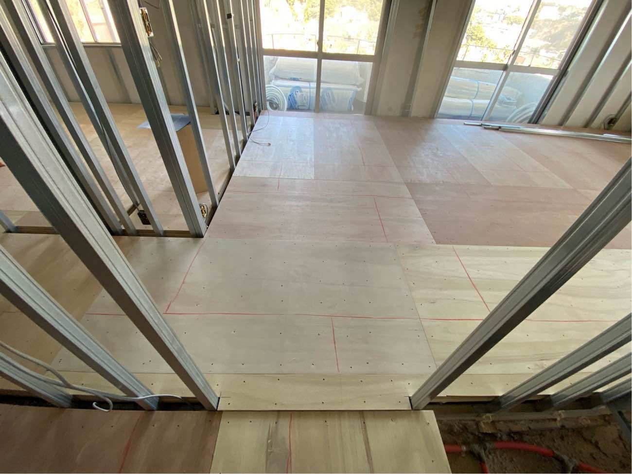 マンション改修　置床工事　乾式二重床（神奈川県逗子市）