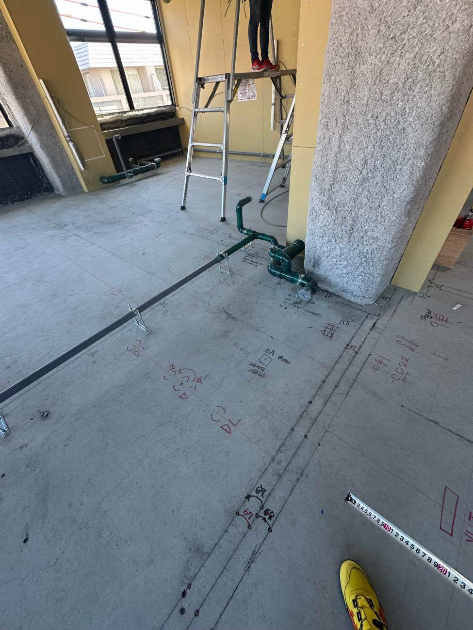 店舗　クリニック　乾式二重床（神奈川県大和市）