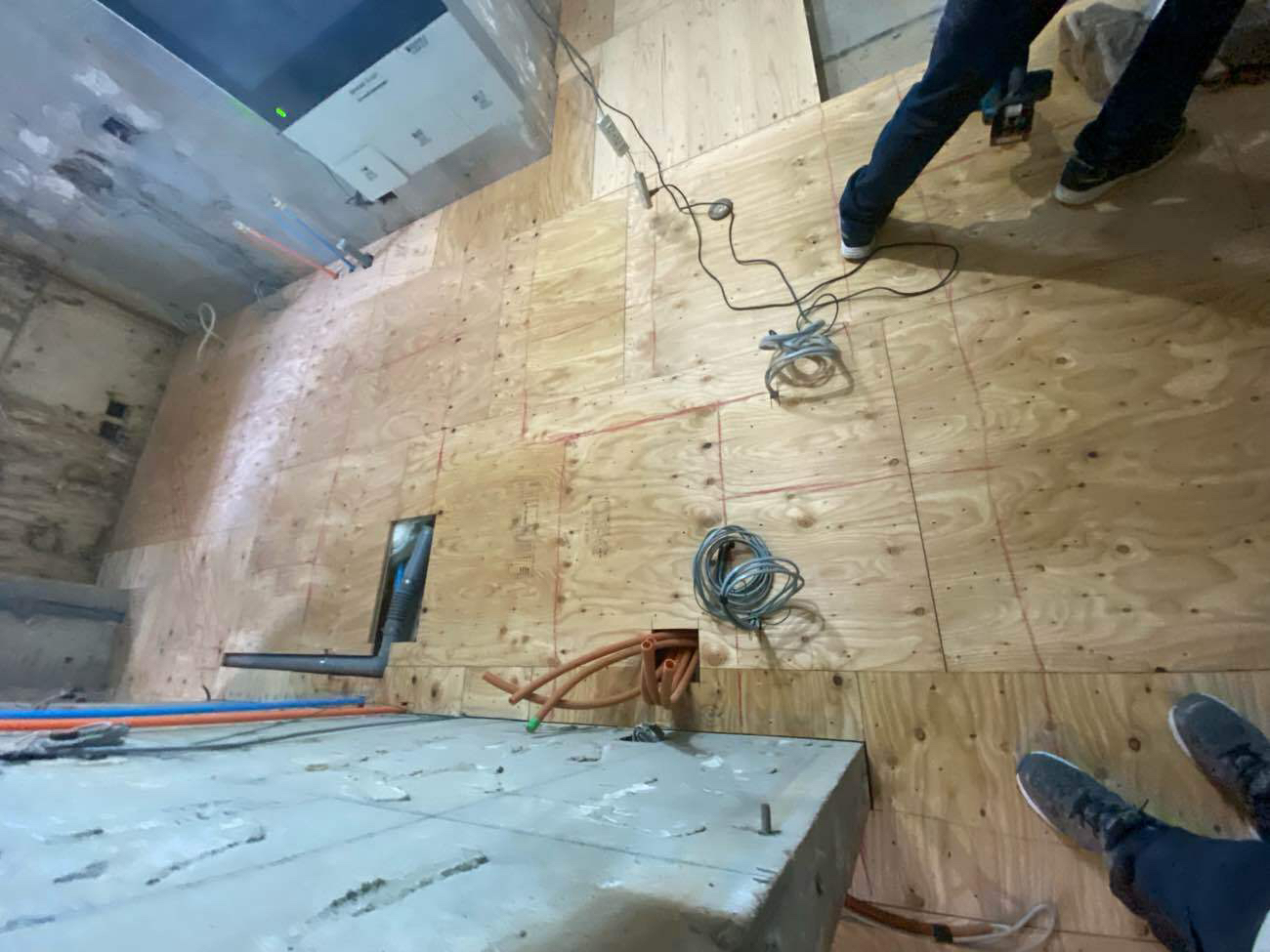 マンション　置床工事　フリーフロアCP（東京都港区）