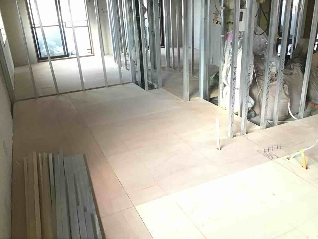 マンション　置床工事　乾式二重床（東京都品川区）