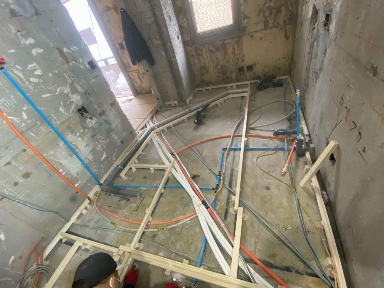 マンション　置床工事　フリーフロアCP（東京都港区）