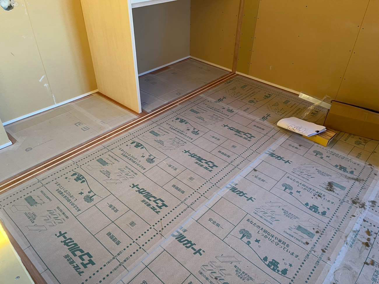 戸建て住宅新築　置床工事　乾式二重床（神奈川県横須賀市）