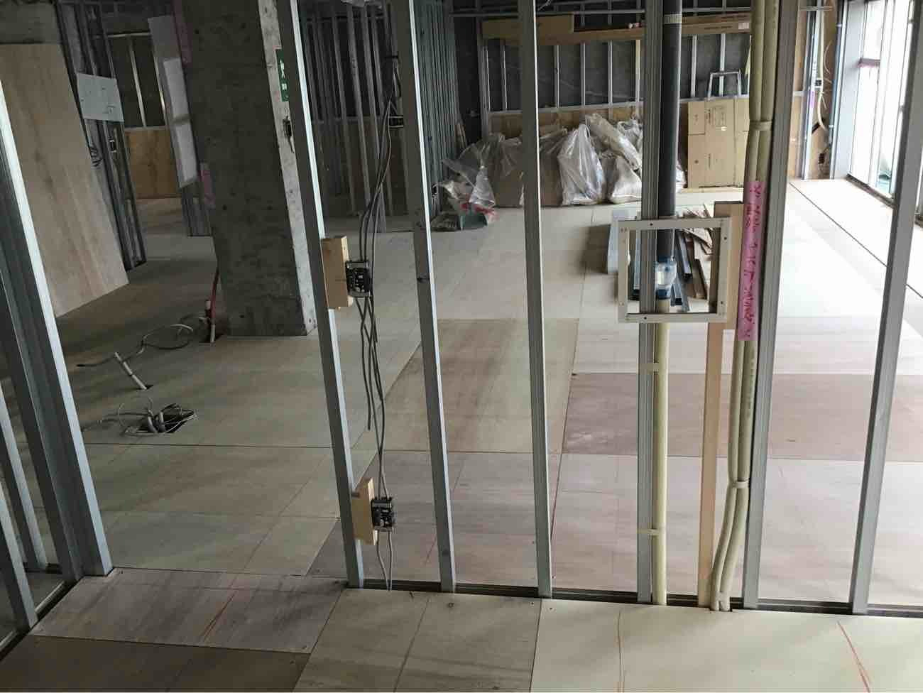 マンション改修　置床工事　乾式二重床（東京都港区）