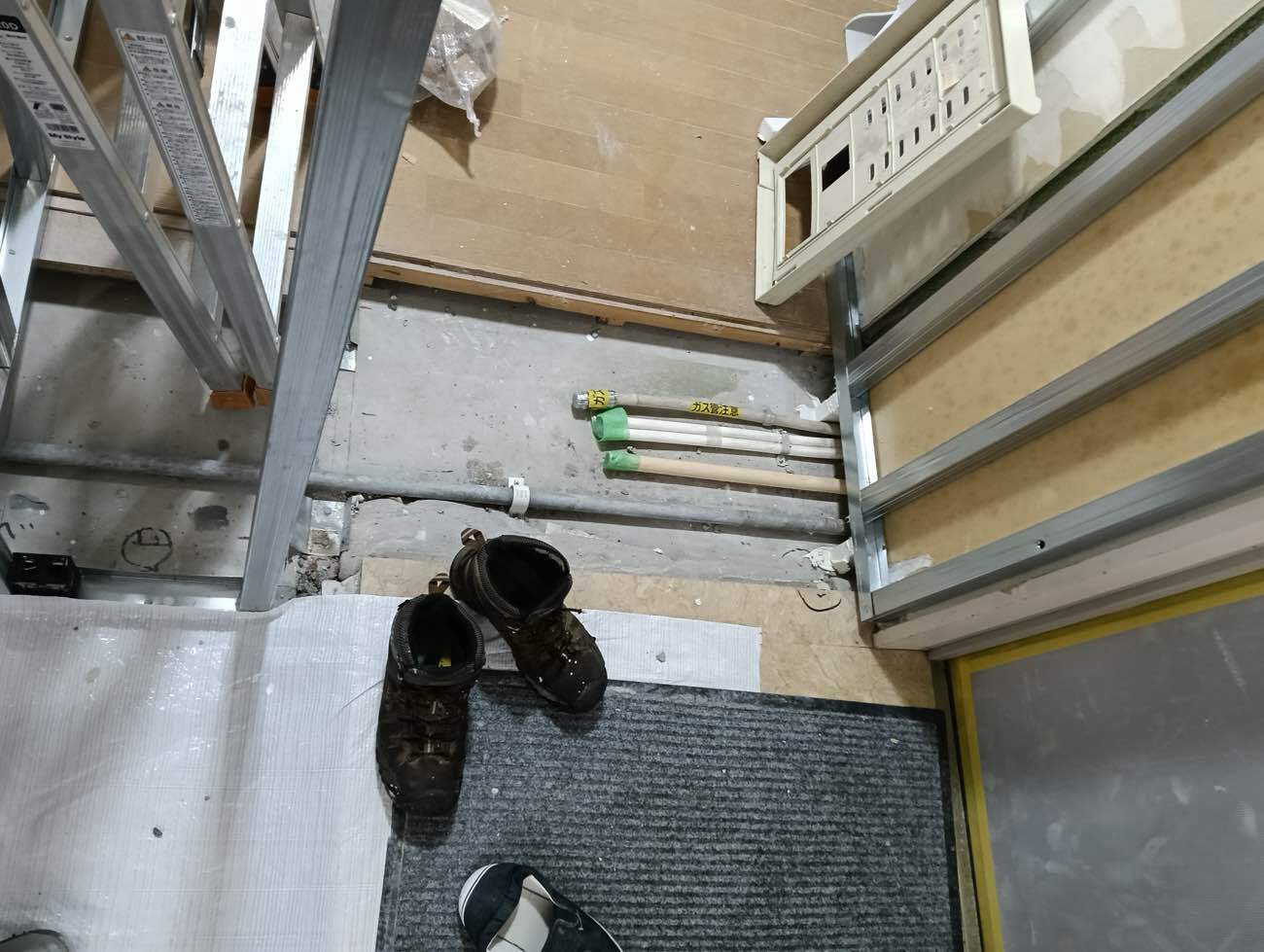 マンション　1日置床工事　乾式二重床（東京都江戸川区）