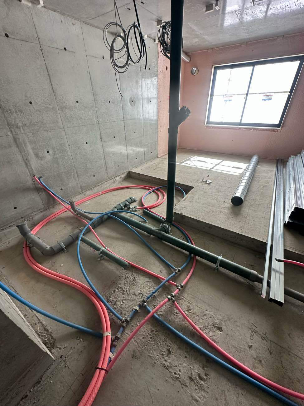 マンション新築　置床工事　乾式二重床（東京都世田谷区）