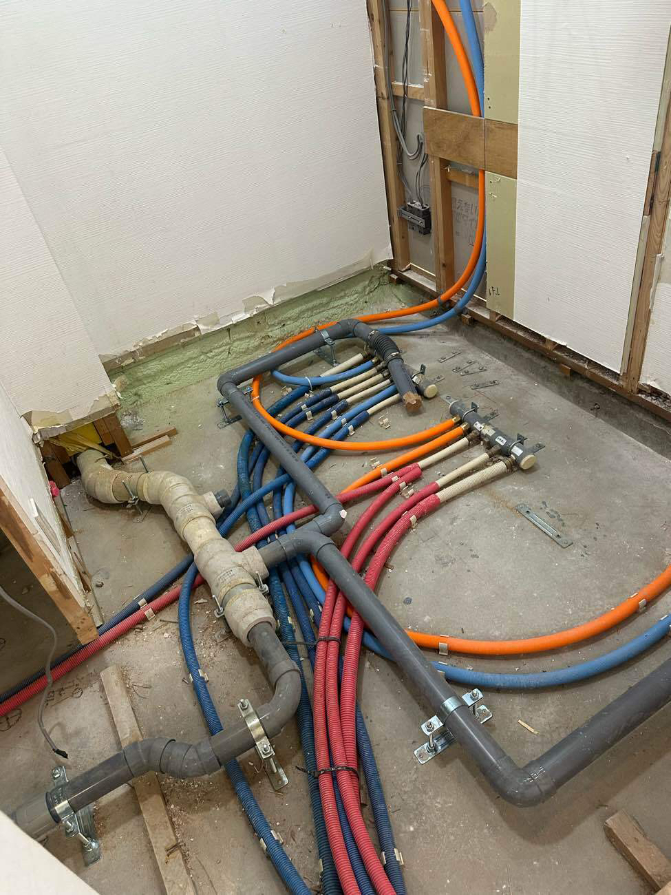 マンション　置床工事　乾式二重床（東京都中野区）