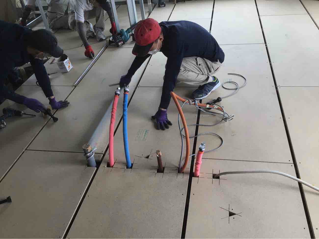 マンション　置床工事　乾式二重床（東京都世田谷区）