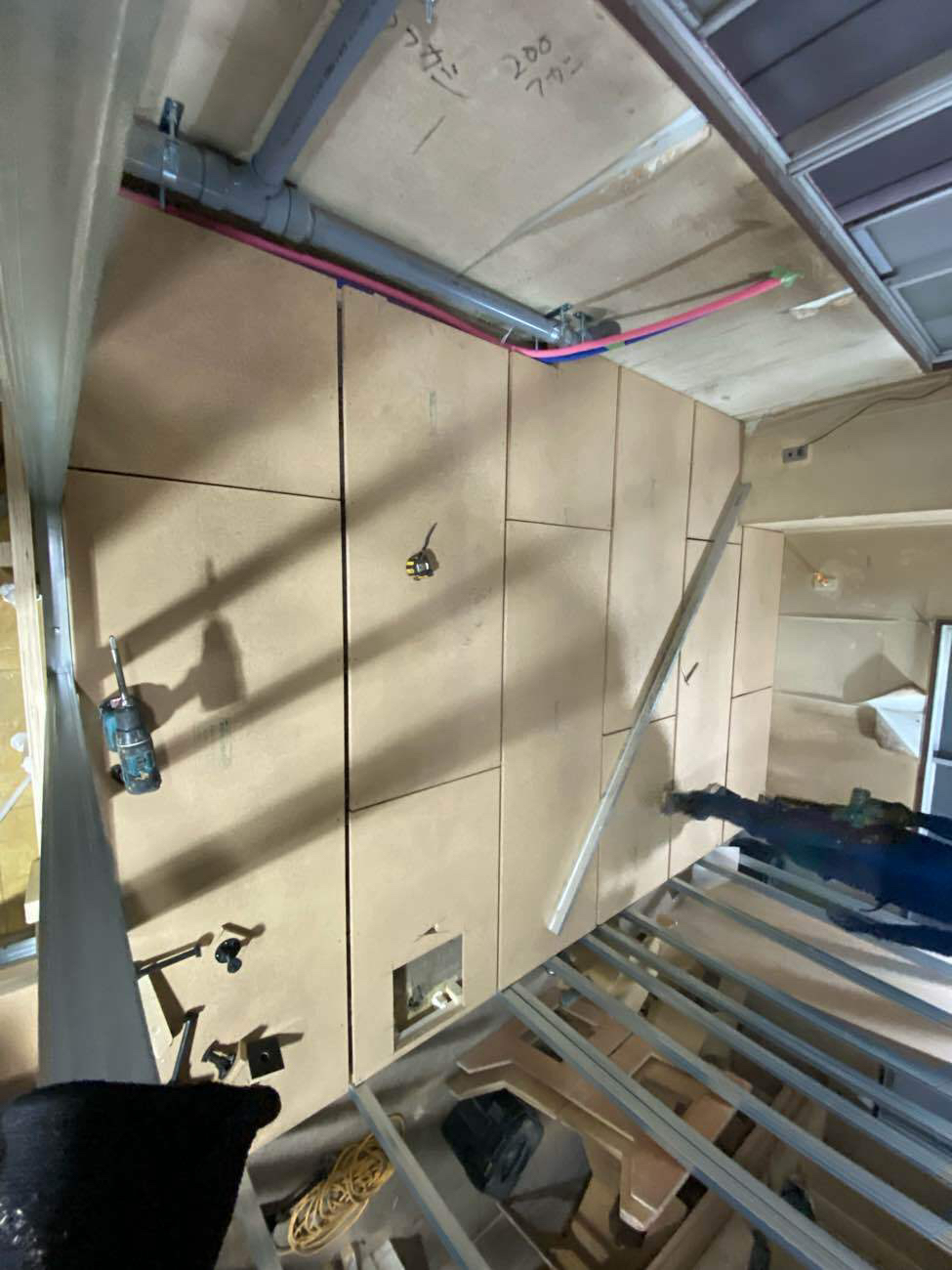 マンション　置床工事　乾式二重床（東京都港区）