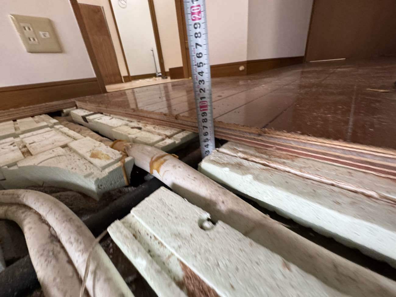 マンション　置床工事　万協断熱材BN-30（川崎市多摩区）