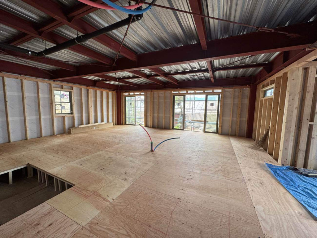 戸建て住宅　置床工事　乾式二重床（山梨県上野原市）