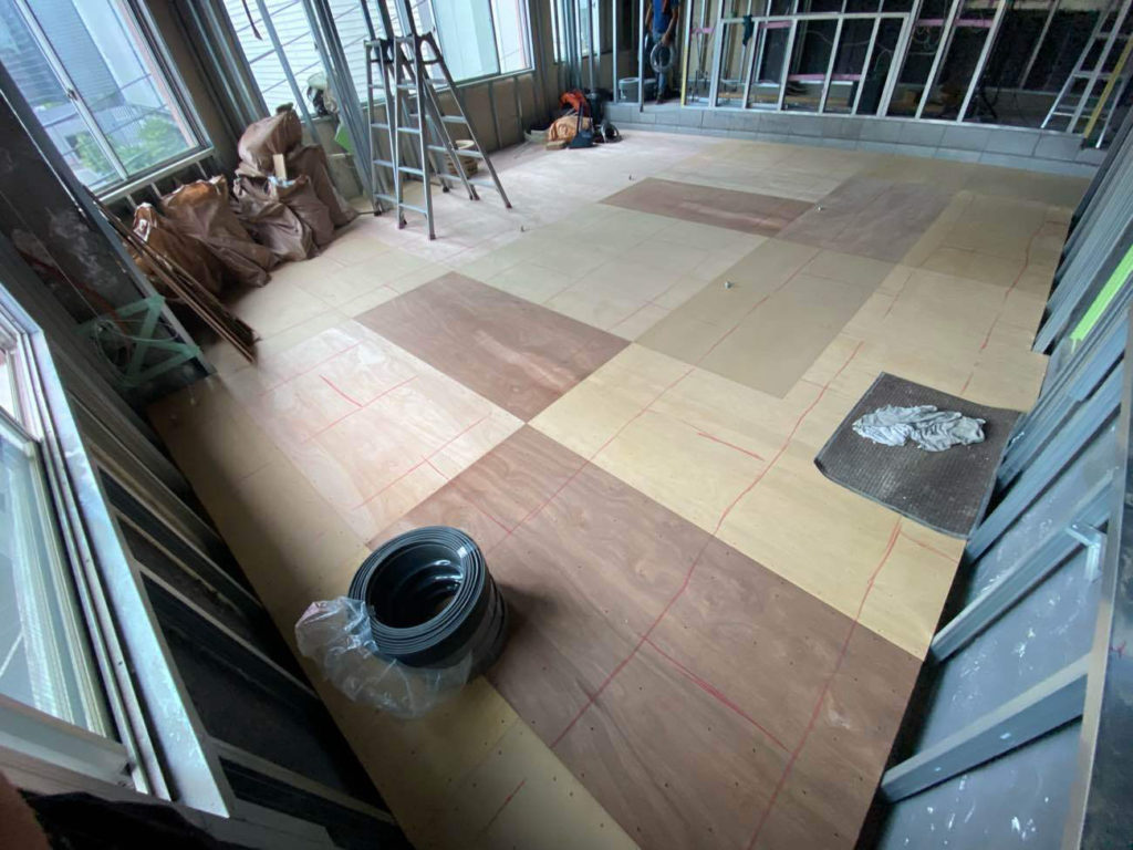 飲食店舗　置床工事　乾式二重床（東京都台東区）