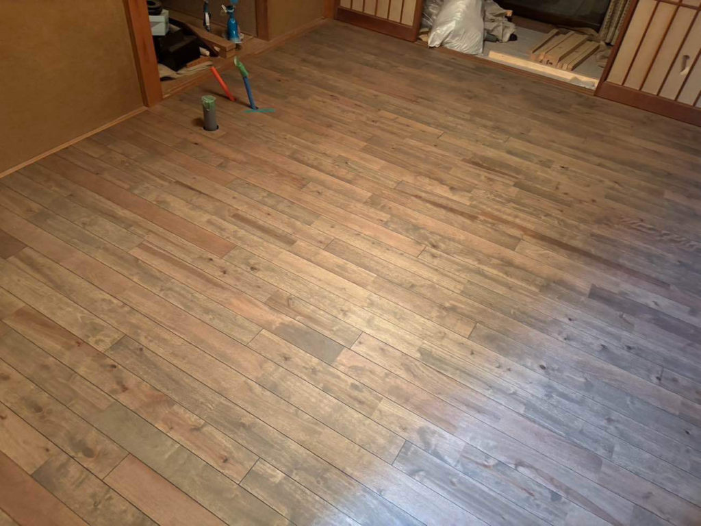 マンション　フローリング工事　小巾フロア（横浜市中区）