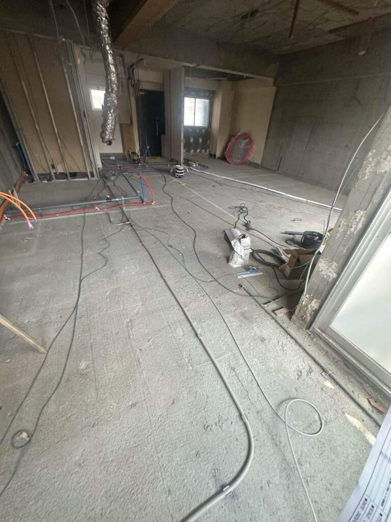 マンション　置床工事　乾式二重床（相模原市中央区）