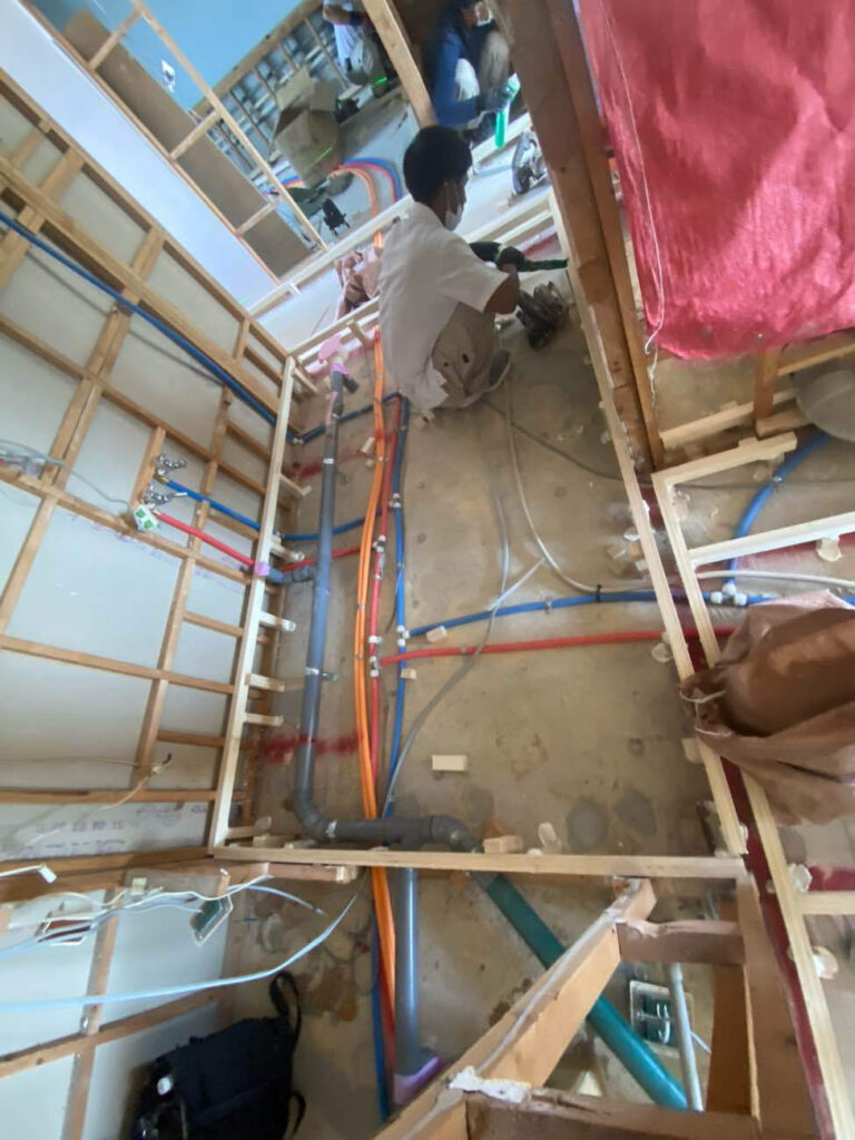 マンション　置床工事　乾式二重床（神奈川県大和市）