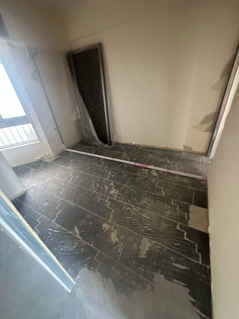 マンション　1日置床工事　乾式二重床（相模原区中央区）