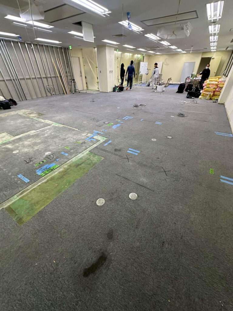 オフィス　OAフロア、置床工事　TN-50（横浜市戸塚区）