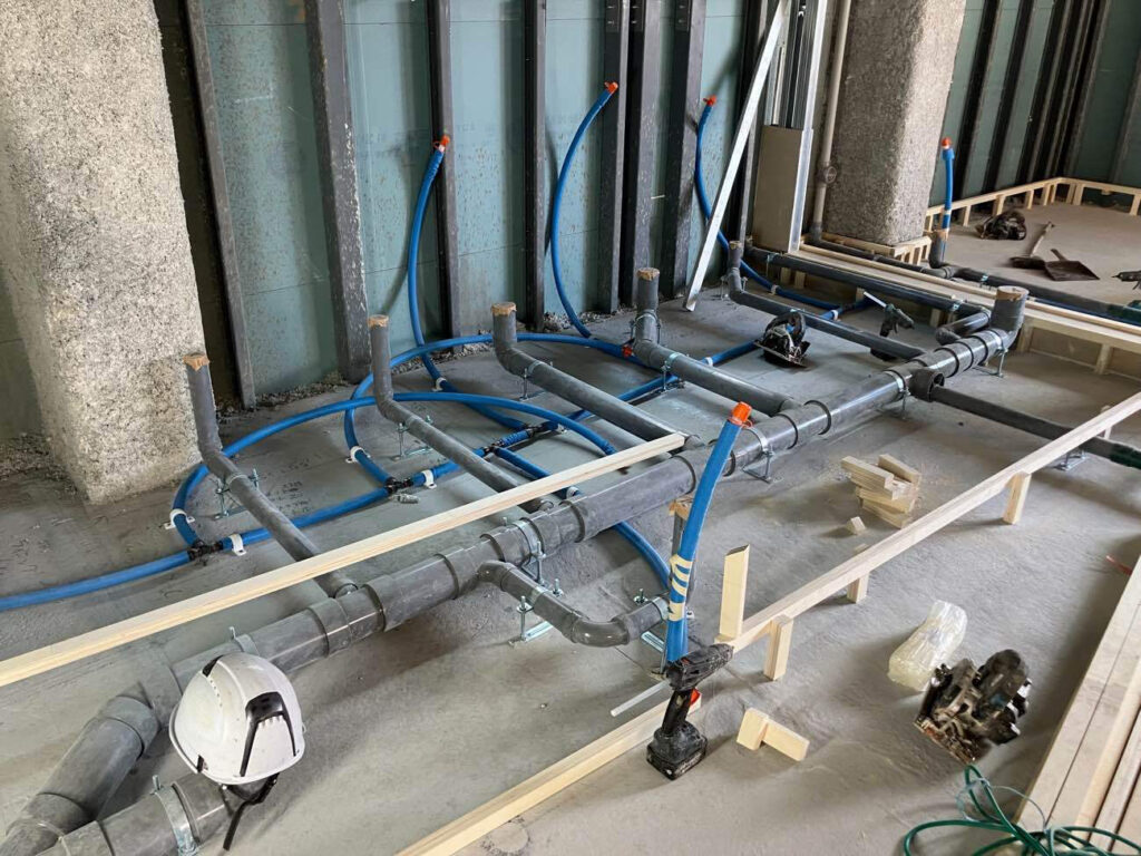 保育園　新築工事　乾式二重床（東京都江戸川区）