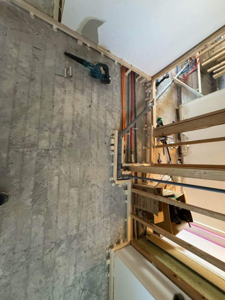 マンション　置床工事　乾式二重床（川崎市中原区）