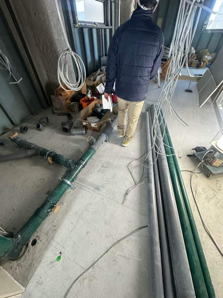 保育園　新築工事　乾式二重床（東京都江戸川区）