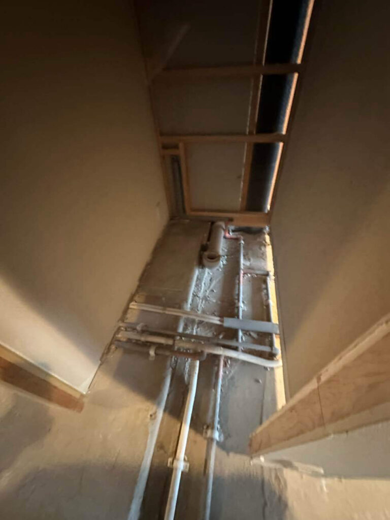 マンション　置床工事　乾式二重床（川崎市中原区）