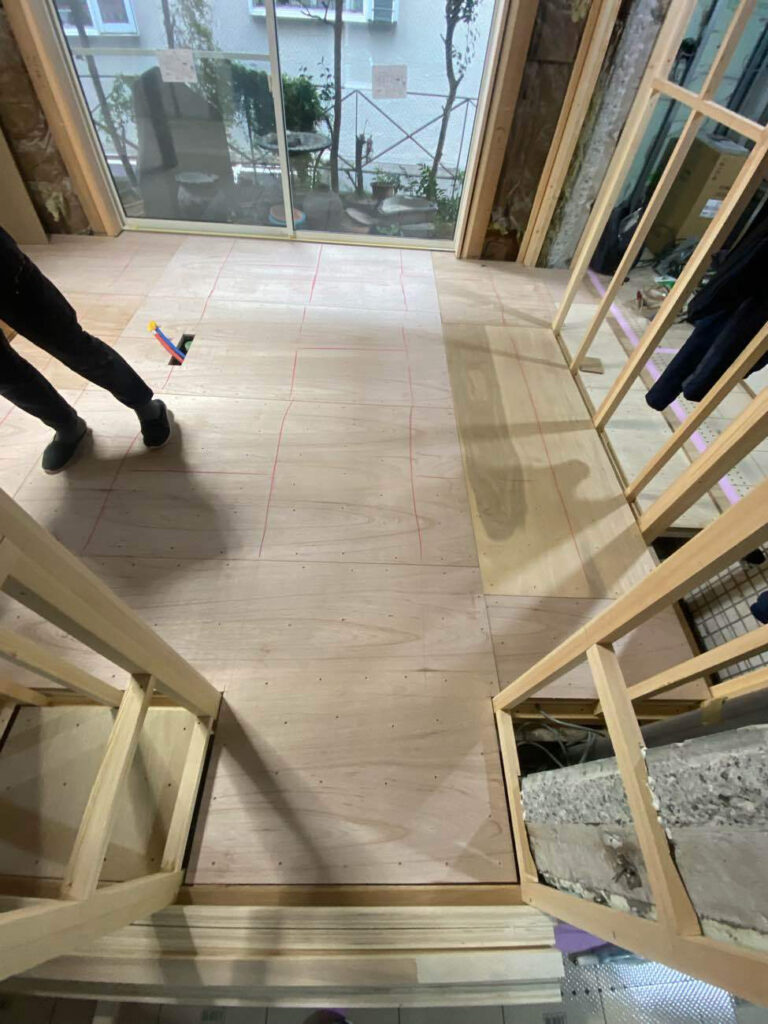 オフィス　置床工事　乾式二重床（東京都世田谷区）
