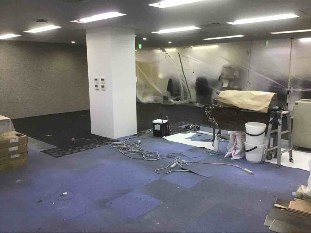 オフィス　OAフロア、置床工事　TN-50（横浜市戸塚区）